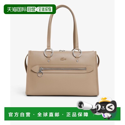 日本直邮LACOSTE 女士 轻量PU皮单色手提包 NF5231AQ