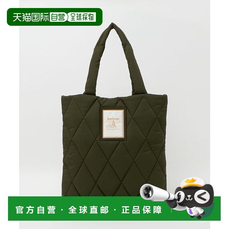 1h可退 日本直邮green label relaxing  Barbour 菱格绗缝托特包