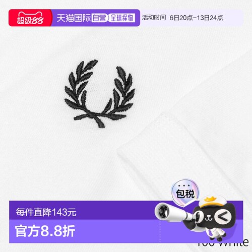 日本直邮Fred Perry T恤 Fred Perry M3519 圆领T恤 Fred Perry F