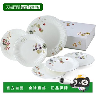 【日本直邮】NARUMI盘子套装露西花园什锦6片套装微波炉暖洗碗机