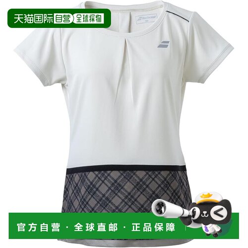 【日本直邮】Babolat 网球服 女款 PURE 运动短袖 BWG4378 米色
