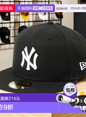日本直邮New Era 59FIFTY 棒球帽 [NE3448EM007140] 黑色x白色