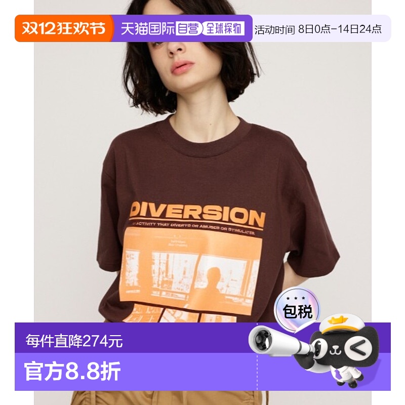 1h可退 日本直邮SLY 女士照片印花宽松T恤 030ISA904971新款女装