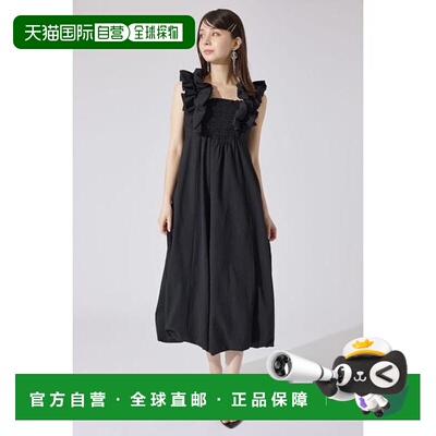 rienda 【AKB48千叶惠里穿着】吊带荷叶边泡泡袖连衣裙