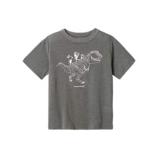 日本直邮日潮MontBell儿童速干短袖T恤1114585圆领舒适百搭