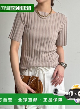 1h可退 日本直邮DOUDOU 女装 宽罗纹半袖套头针织衫 DDZ1061205A0