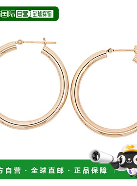 日本直邮(k330) 环状耳环 18k 3mm x 30mm K18 环状耳环 男女款 1