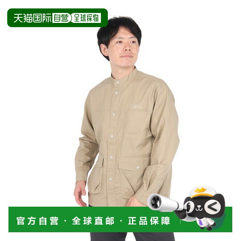 日本直邮JackWolfskin 男士棉质无领衬衫式夹克狼爪