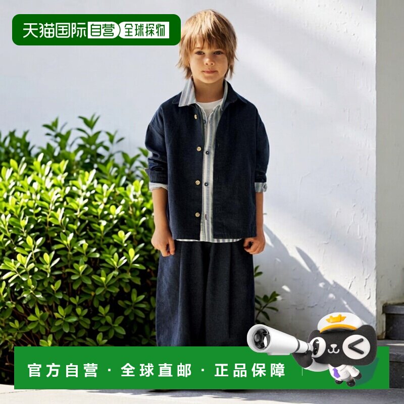日本直邮Zara亚麻混纺衬衫式夹克长袖