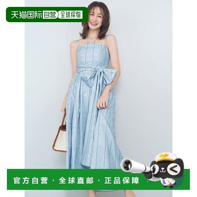 日本直邮LILY BROWN 蓬松蝴蝶结露背2way吊带连衣裙长裙