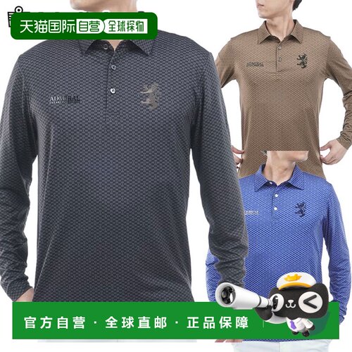 日本直邮Admiral Golf 小纹图案长袖衬衫 ADMA661 男士 2026秋冬