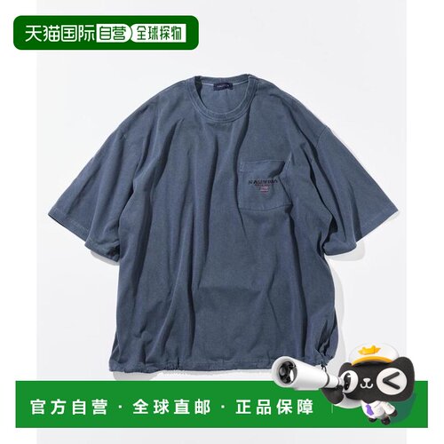 1h可退 日本直邮NAUTICA 男装 纯棉美式国旗刺绣宽松T恤 10262075