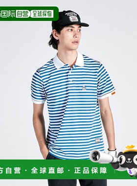 日本直邮Munsingwear 先染条纹牧师领半袖 polo 衫 [M01871EM0105
