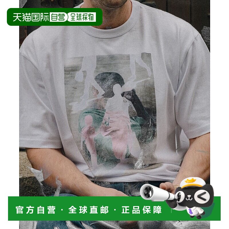 1h可退 日本直邮BEAMS T 男士 Shinichiro Shiraishi 联名艺术印T - 实物图