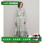 日本直邮GRACE CONTINENTAL 女装 1h可退 全涤 花果印花塔克褶摆