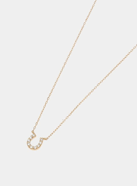 日潮跑腿Cocoshnik女士项链18K金U型马蹄简约气质百搭清新