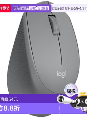 【日本直邮】Logicool罗技 鼠标 无线3钮 静音 灰色 M331nGR办公