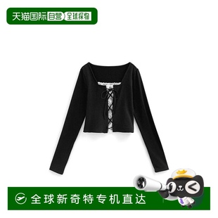 日本直邮日潮 dk1372 GRL 系带方领罗纹上衣