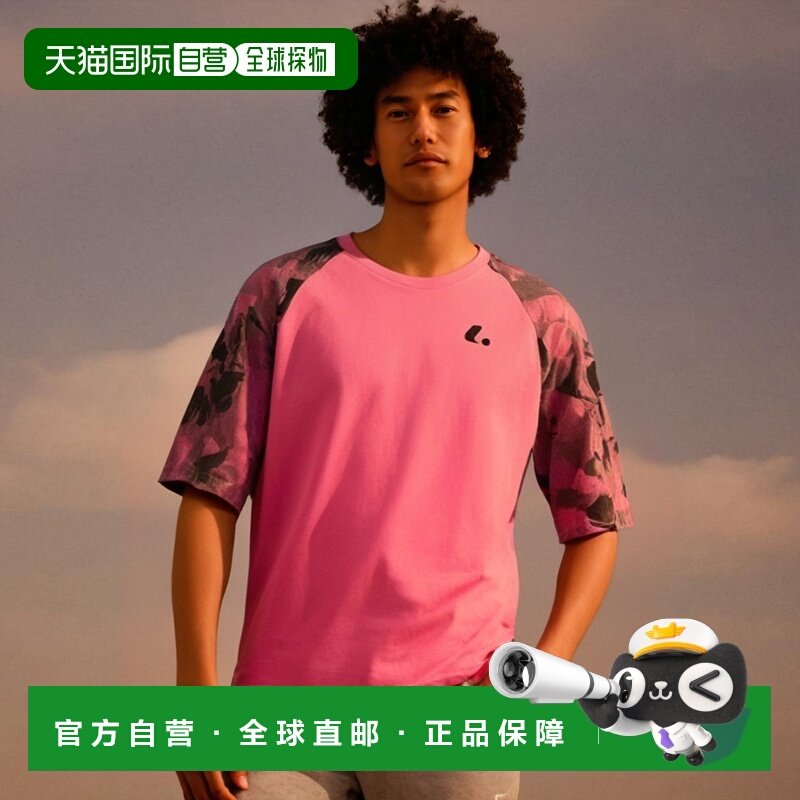 日本直邮朗讯男士女士比赛衬衫无领网球羽毛球服短袖吸汗速干运动