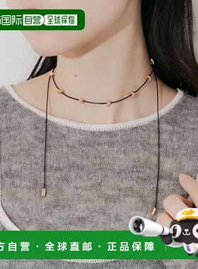 1h可退 日本直邮SMELLY 女士 黑色绳链 石头吊坠短款项链 设计感