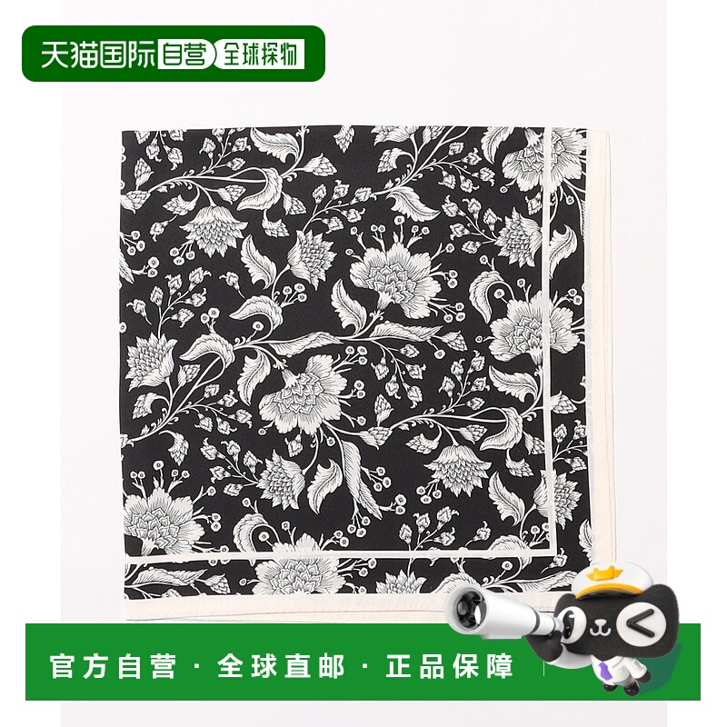 1h可退 日本直邮UNION STATION 男士花纹真丝围巾 M0833ESF402