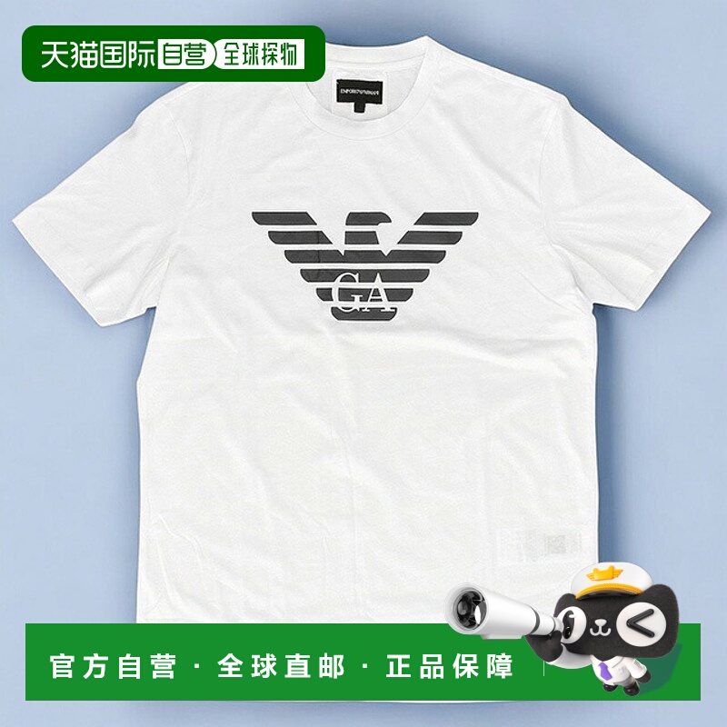 日本直邮EMPORIO ARMANI 男士T恤 8N1TN51JPZZ 0147 M 白色