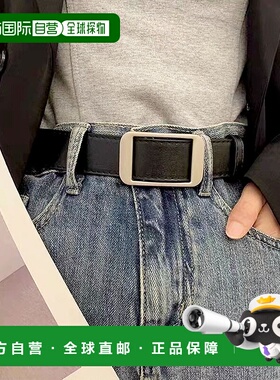 日本直邮florge 男女通用2WAY方形扣人造皮革腰带 FL8218EW07715