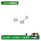 日潮跑腿MIKIMOTO御木本Akoya珍珠18K白金耳钉5.5mm时尚 休闲耳环