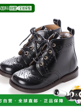 【日本直邮】yosuke儿童皮靴Kids Items真皮靴子黑色时尚简约百搭