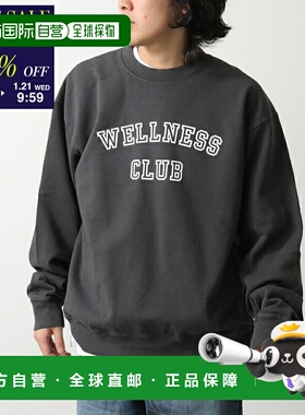 日本直邮SPORTY & RICH 男士圆领抓绒卫衣 CRAW237褪色黑