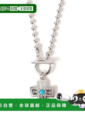 1h可退 日本直邮Ray BEAMS 女装 蓝色十字吊坠短项链 潮流百搭 61