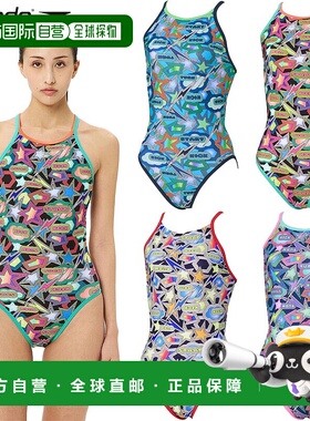 日本直邮Speedo 女士 Sparkling Boon Turns 泳衣粉色STW02556适