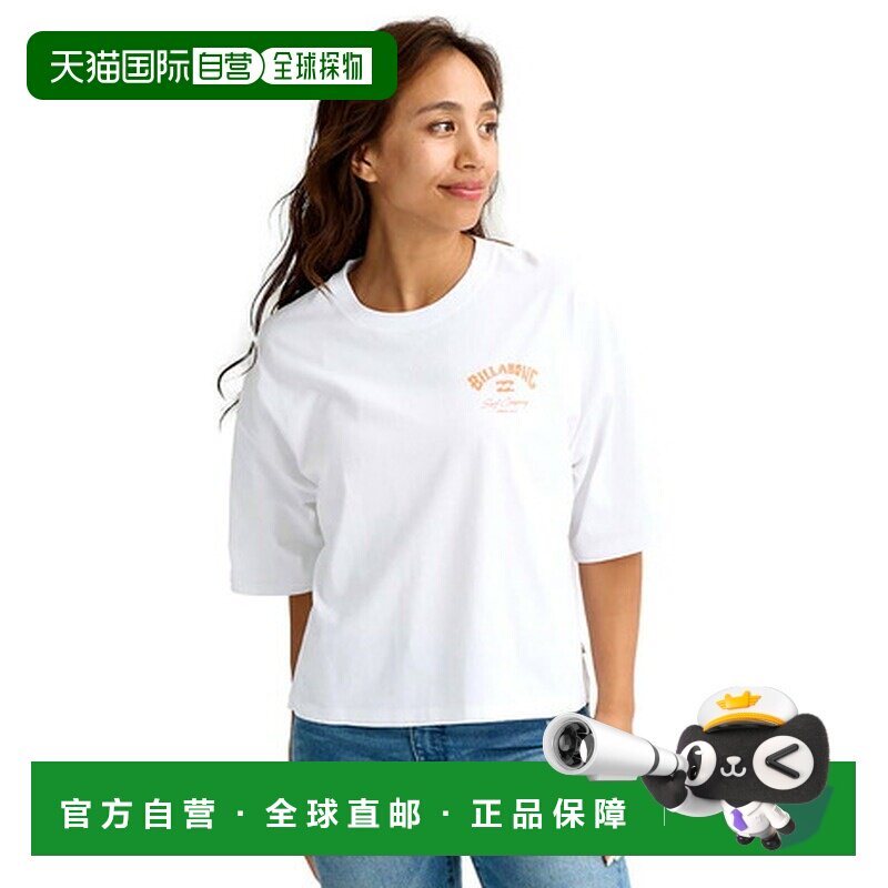 日本直邮BILLABONG（女款）方形Logo宽松短款短袖T恤 26SP BG0132图片