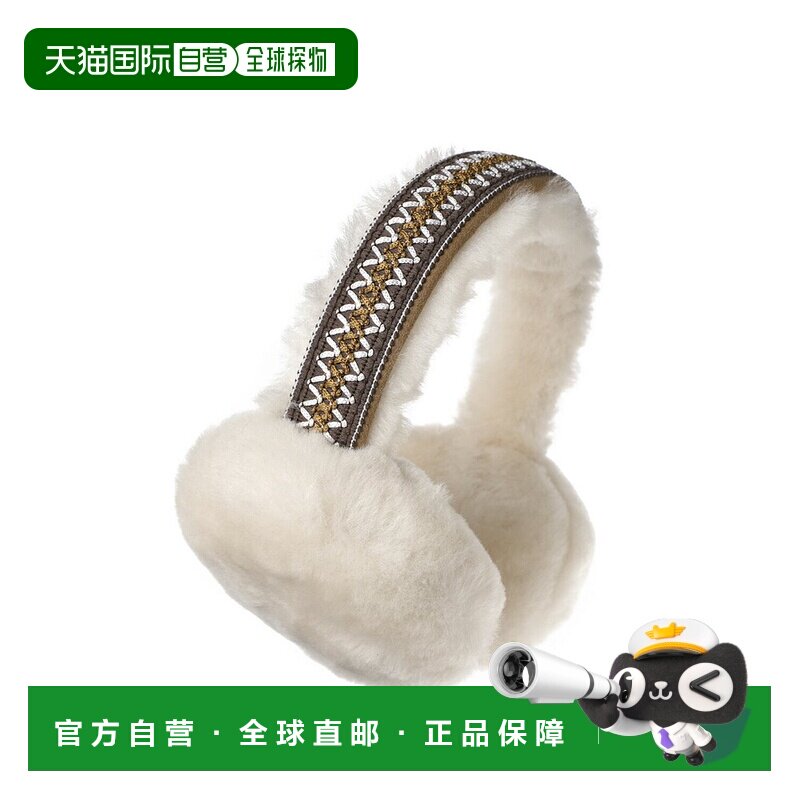 日本直邮UGG Australia 女士耳罩 棕色 20496 栗色 塔斯曼羊皮耳