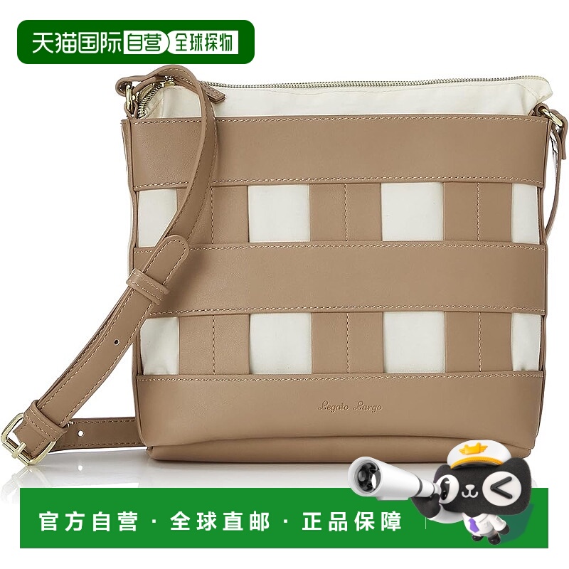 【日本直邮】Legato Largo 斜挎包 连接包 Lusso 米色