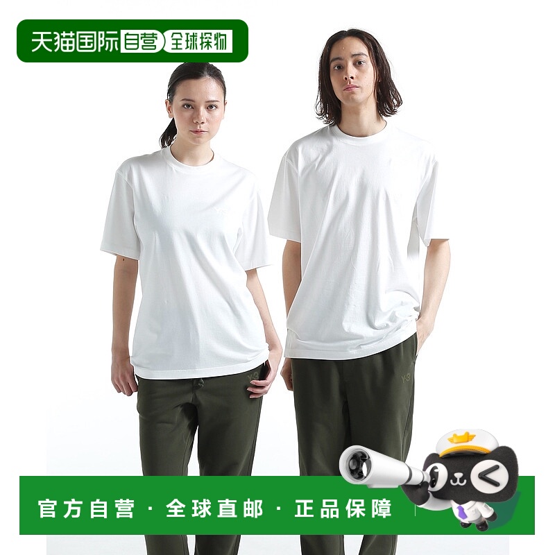 1h可退 日本直邮Y-3 男女同款M REG短袖T恤 COREWHITE JD9829