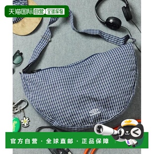 1h可退 日本直邮UMBRO男装新款半圆肩背包 格纹条纹设计 10633944