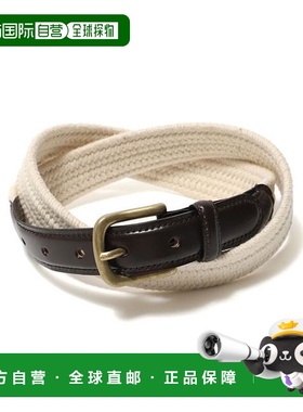 1h可退 日本直邮BEAMS PLUS 皮质标签棉质腰带皮带