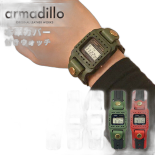 日本直邮卡西欧手表男士犰狳手表附带本皮革情况 F91 CASIO 栃木