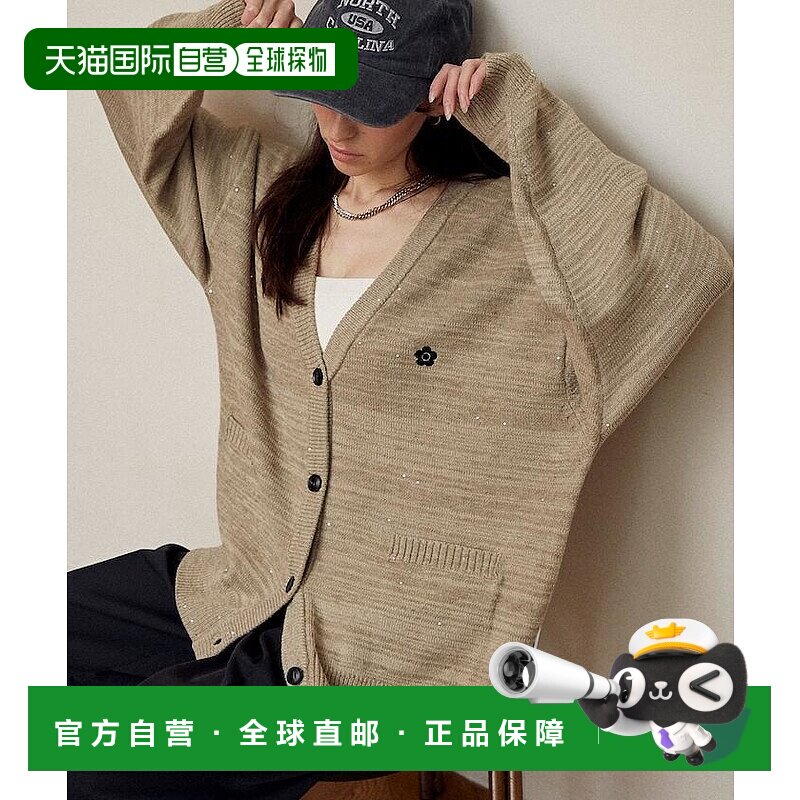 1h可退 日本直邮MARY QUANT 女装 闪片针织开衫 宽松oversize设计