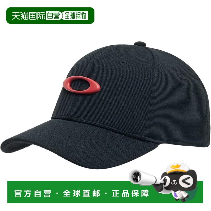 日本直邮欧克利 TINCAN 棒球帽 纯黑色/火焰红