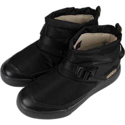 日本直邮KEEN 女士冬靴 HOODROMEO MINI 黑色/黑色 1026797