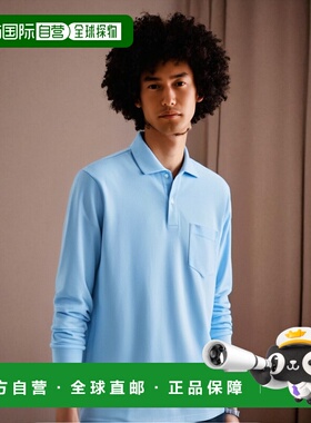 【日本直邮】Xebec珠地网眼长袖保罗衫 6025 42 浅灰蓝色 3L