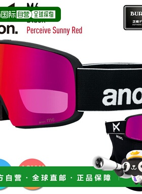 日本直邮2026 Anon 滑雪镜 M6 低桥颜色：黑色镜片：感知阳光红滑