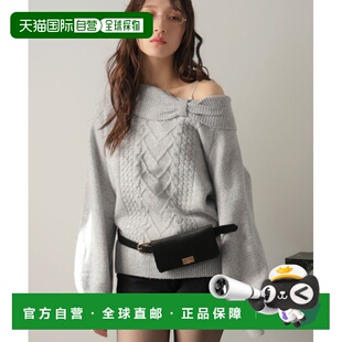 针织上衣 1h可退 宽松显瘦落肩 女装 肩部系带设 日本直邮Ulysses