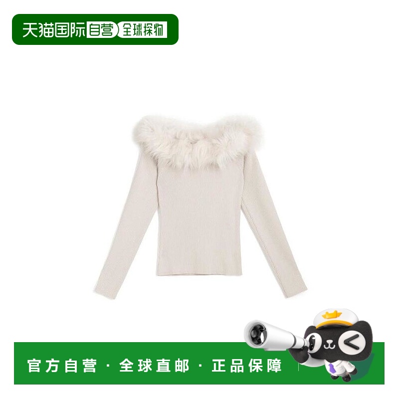 日本直邮日潮 GRL 三上悠亜 毛毛露肩针织长袖针织衫上衣 AN1271