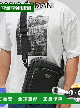 日本直邮Emporio Armani Eagle Plate 单肩包男士黑色Y4M387 Y138
