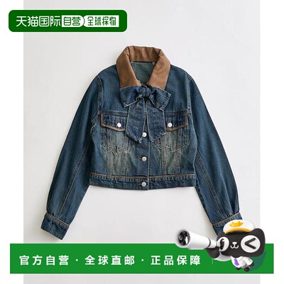 日本直邮官方授权 OLIVE des OLIVE 合成皮领牛仔夹克