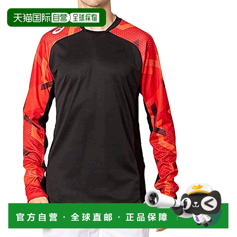 【日本直邮】ASICS亚瑟士 排球服 长袖衫 2051A258男 600(V红) 5L