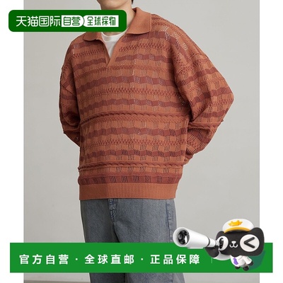 1h可退 日本直邮PUBLIC TOKYO 男士复古图案透气针织衫 154530002